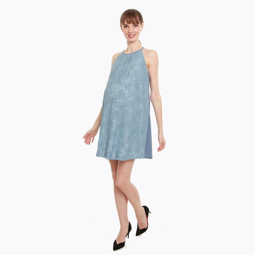 Cydney Maternity Dress Pigeon Blue