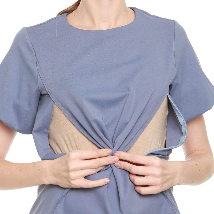 Cynara Nursing Top Pigeon Blue