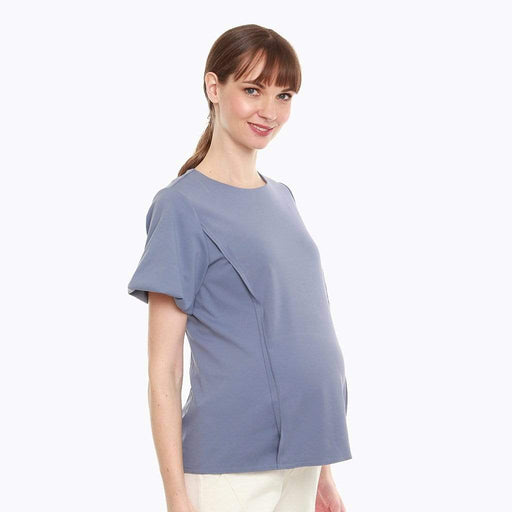 Cynara Nursing Top Pigeon Blue