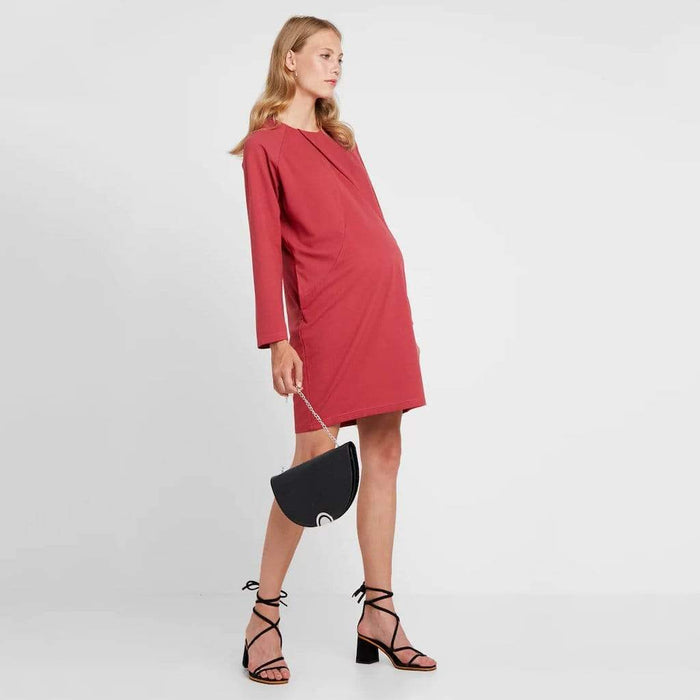 Cyntherea Maternity Dress Red