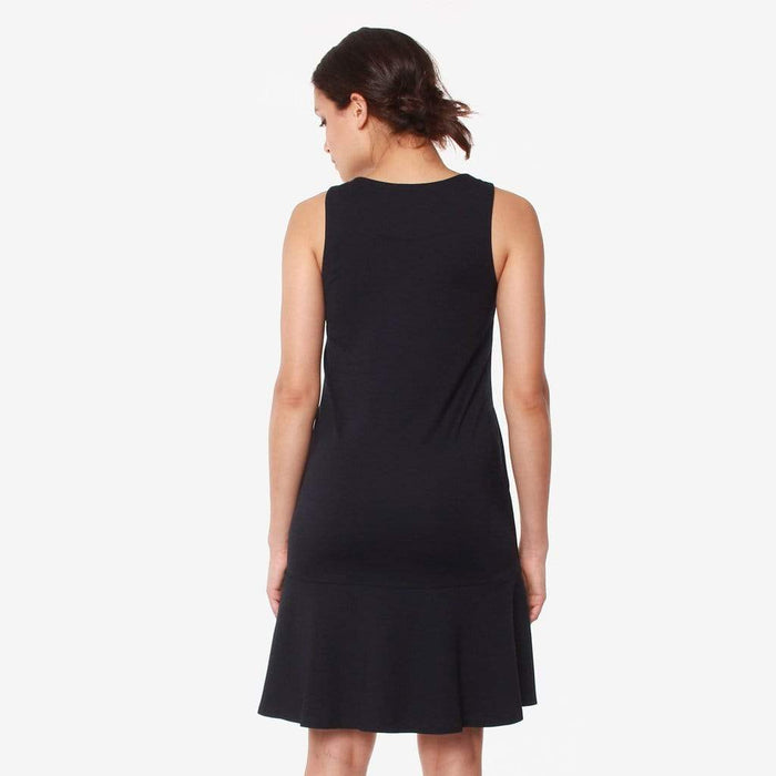 Cyra Flare Sleeveless Hem Maternity Dress Navy