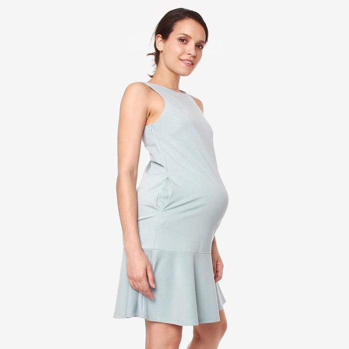 Cyra Flare Hem Porcelain Blue Dress