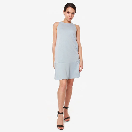 Cyra Flare Hem Porcelain Blue Dress