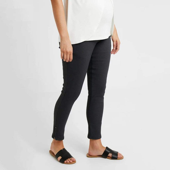 Dael Faux Maternity Pants Dark Grey