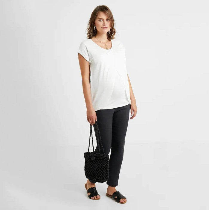 Dael Faux Maternity Pants Dark Grey