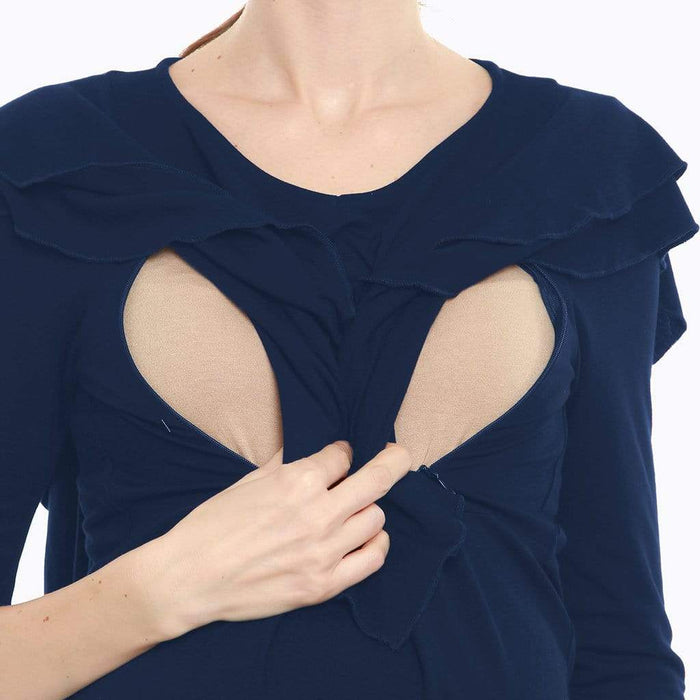 Dania Nursing Top Navy Indigo