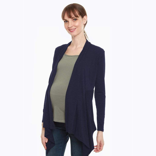 Darcy Bamboo Cotton Long Sleeve Cardigan Navy