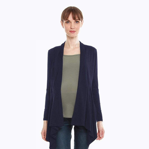 Darcy Bamboo Cotton Long Sleeve Cardigan Navy