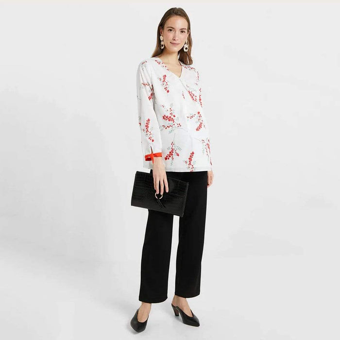 Deane Nursing Top White Floral