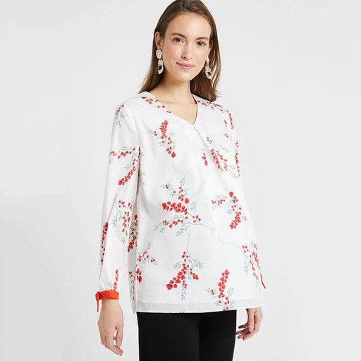 Deane Nursing Top White Floral