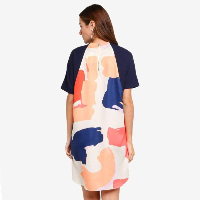 Deborah Short Sleeve Maternity Dress Cantaloupe Print