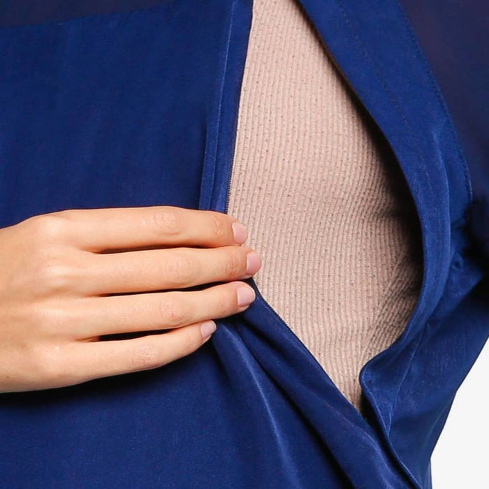 Debs Short Sleeve Nursing Top Navy