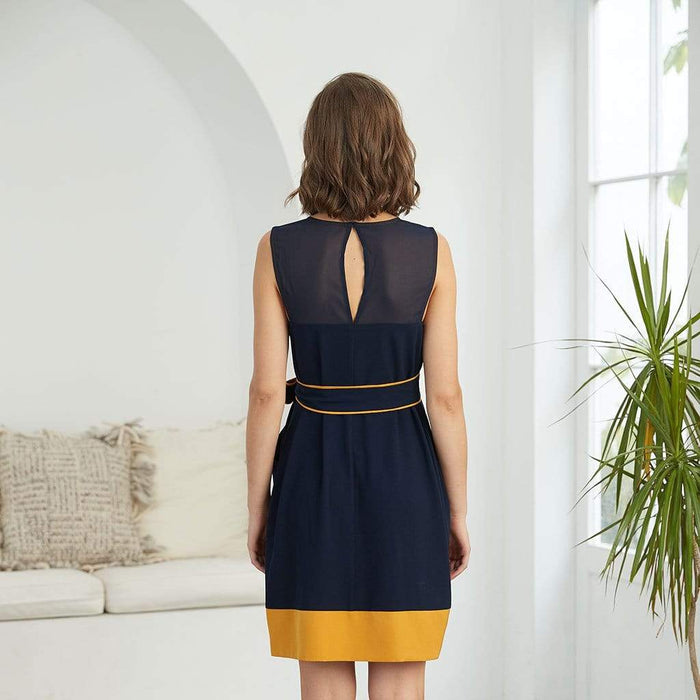 Delicia Sleeveless Nursing Dress Navy