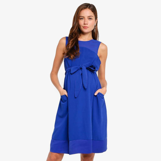 Delicia Sleeveless Nursing Dress Royal Blue