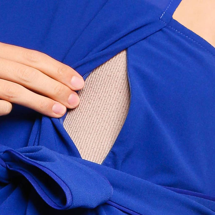 Delicia Sleeveless Nursing Dress Royal Blue