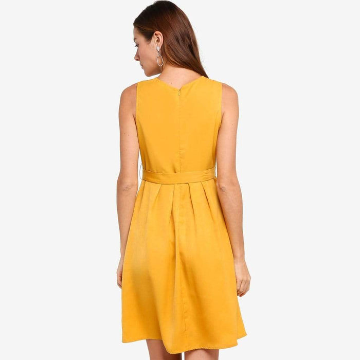 Delilah Sleeveless Nursing Dress Yellow