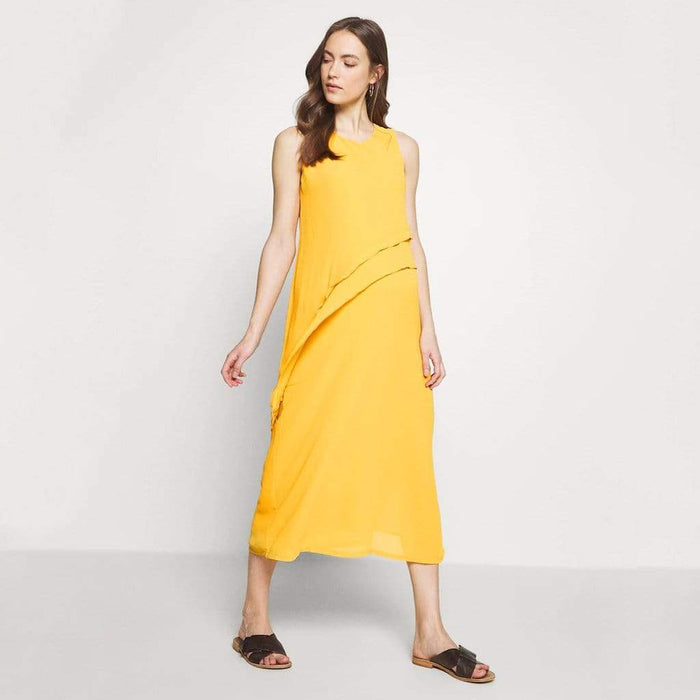 Delja Sleeveless Nursing Dress Yellow