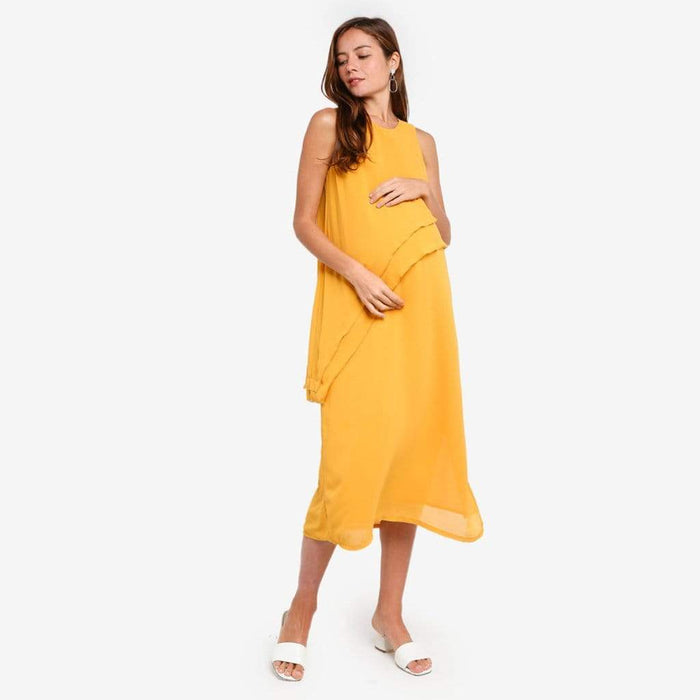 Delja Sleeveless Nursing Dress Yellow