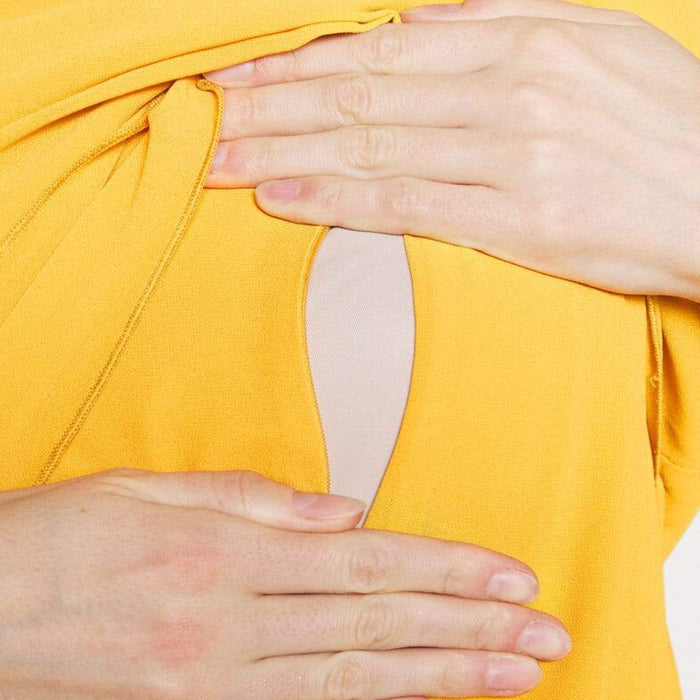 Delja Sleeveless Nursing Dress Yellow