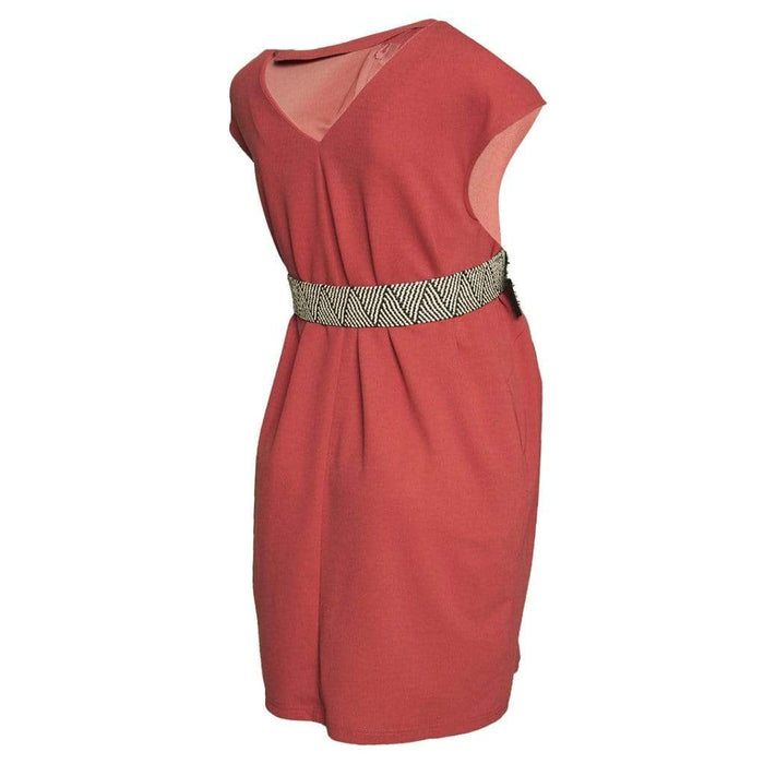 Dellen Short Sleeve Nursing Dress Terracotta