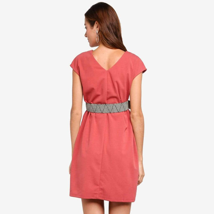 Dellen Short Sleeve Nursing Dress Terracotta