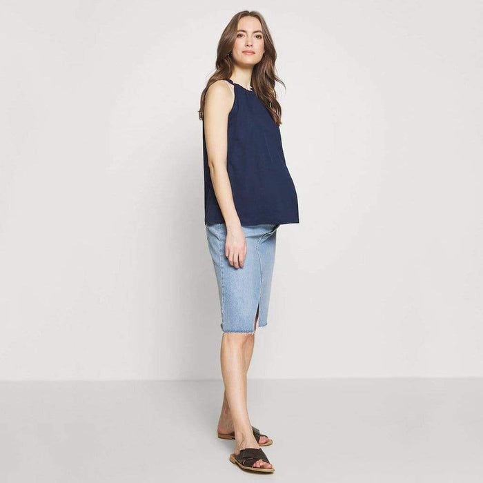 Demelza Sleeveless Nursing Top Navy