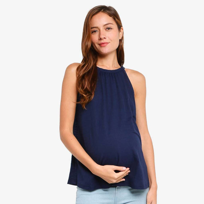 Demelza Sleeveless Nursing Top Navy