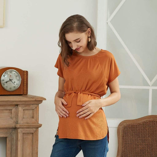 Derika Short Sleeve Nursing Top Marigold