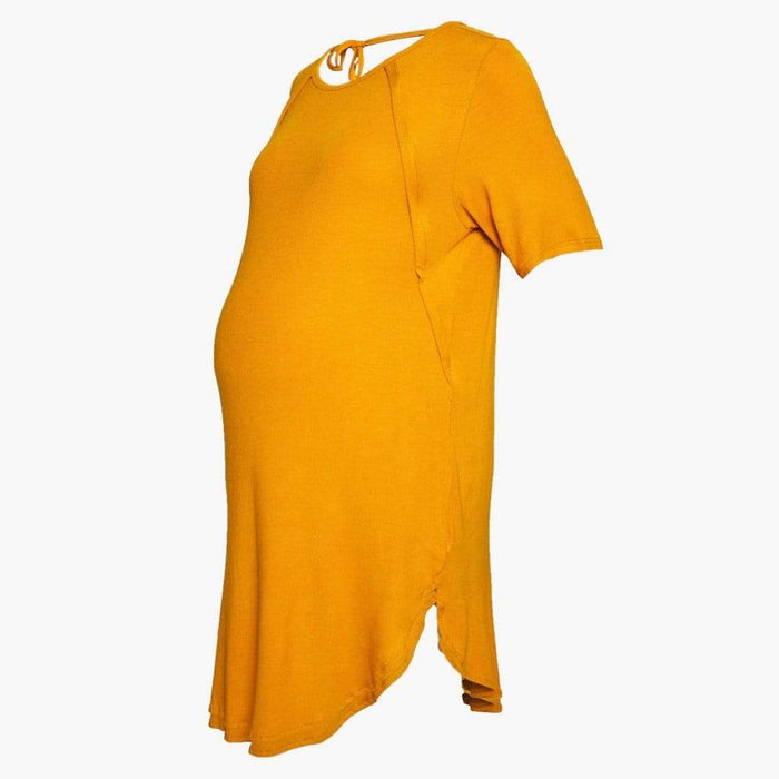Destinee Short Sleeve Nursing Dress Marigold