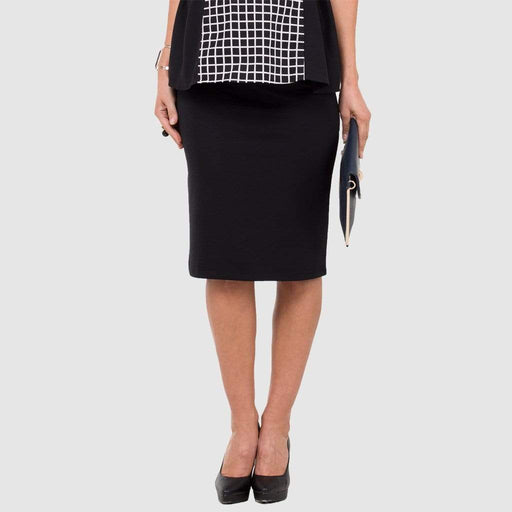 Eda Pencil Maternity Skirt Black