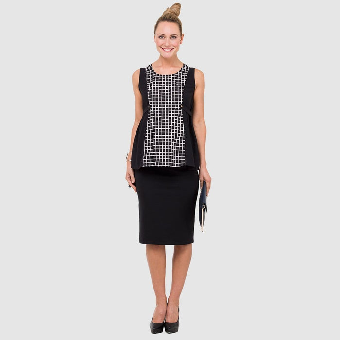 Eda Pencil Maternity Skirt Black