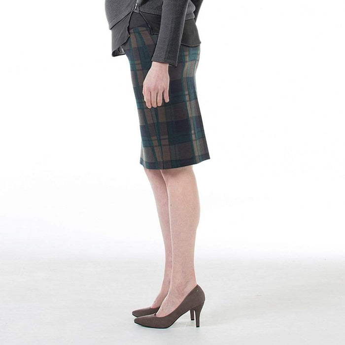 Eda Plaids Maternity Skirt Pencil  Navy
