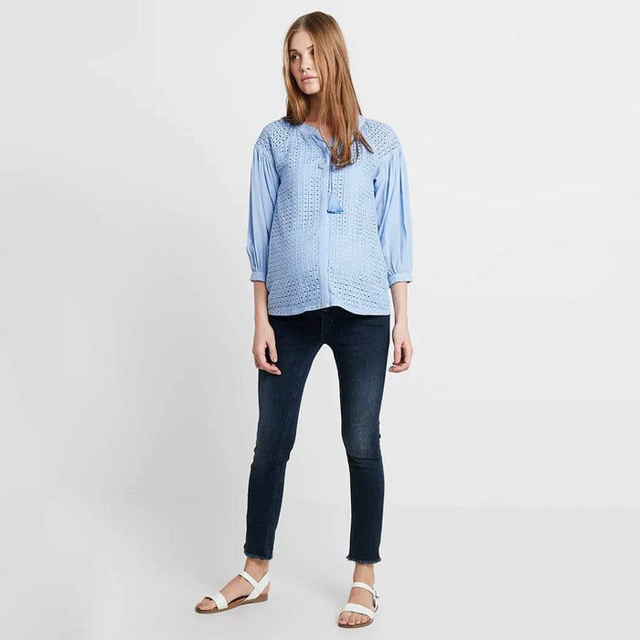 Ediline Nursing Top Sky Blue