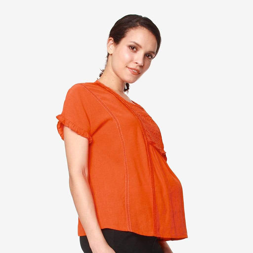 Eila Nursing Top Tangerine