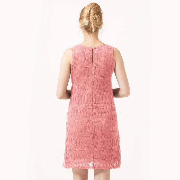 Elaine Full Lace Nursing Dress Coral Blush