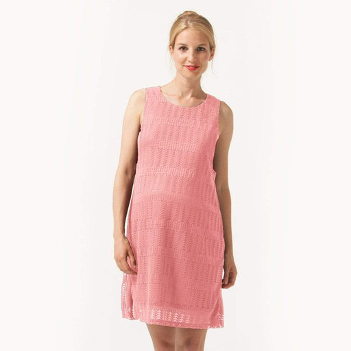 Elaine Full Lace Nursing Dress Coral Blush