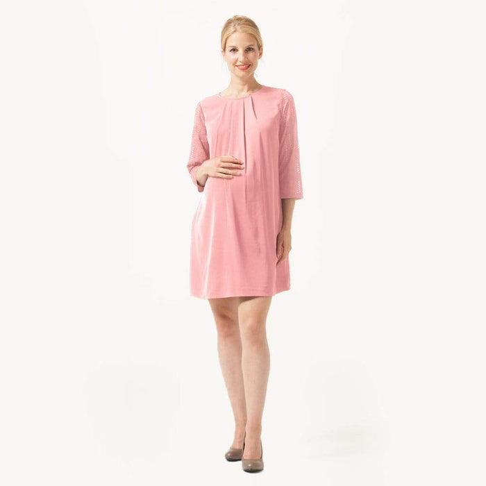 Elly Nursing Dress Coral Blush