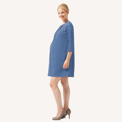 Elly Nursing Dress Spanish Blue