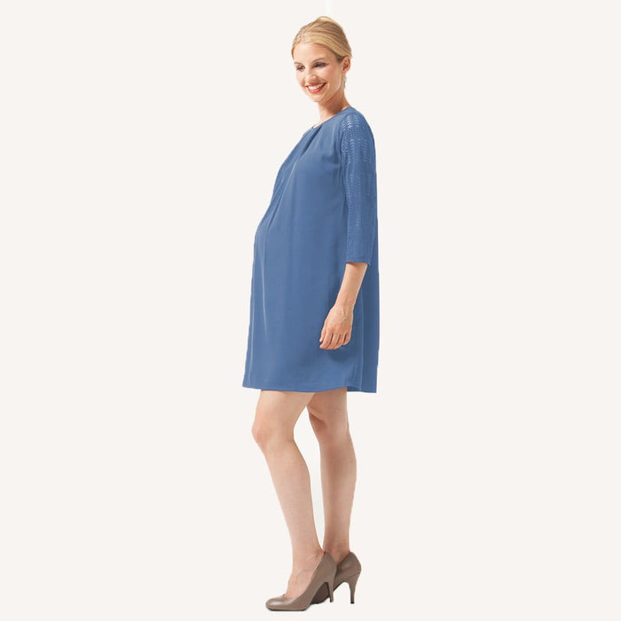 Elly Nursing Dress Spanish Blue