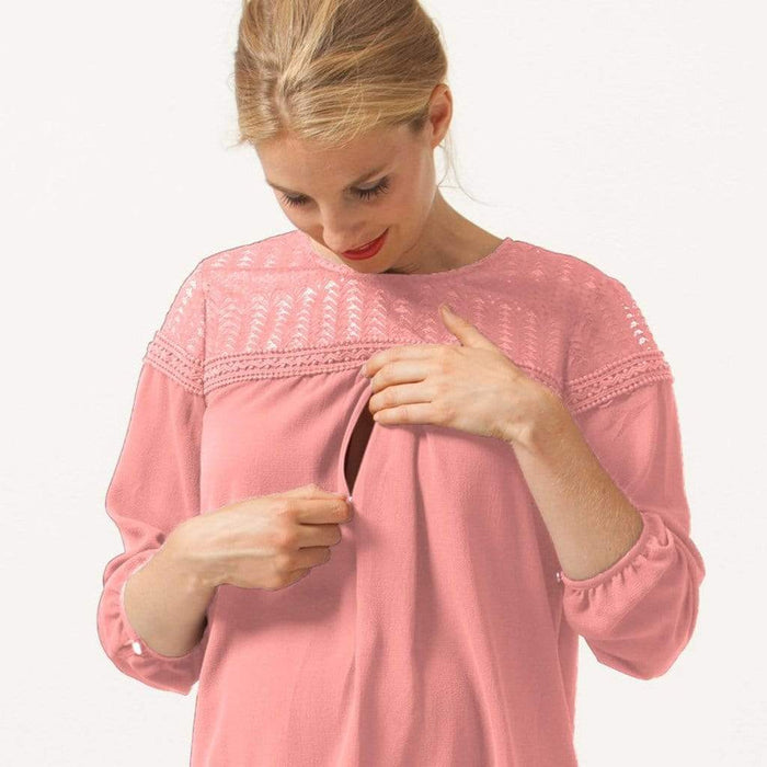 Eve Nursing Top Coral Blush