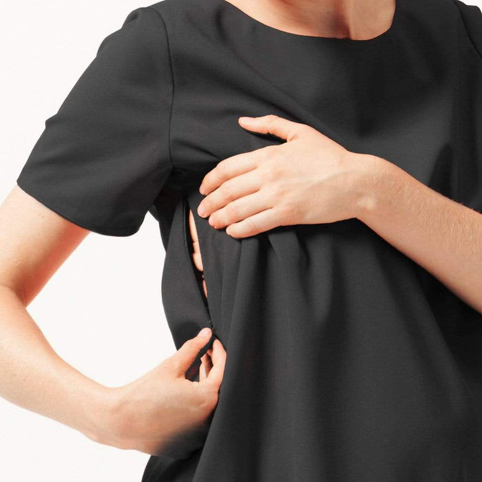 Faithe Nursing Dress Black