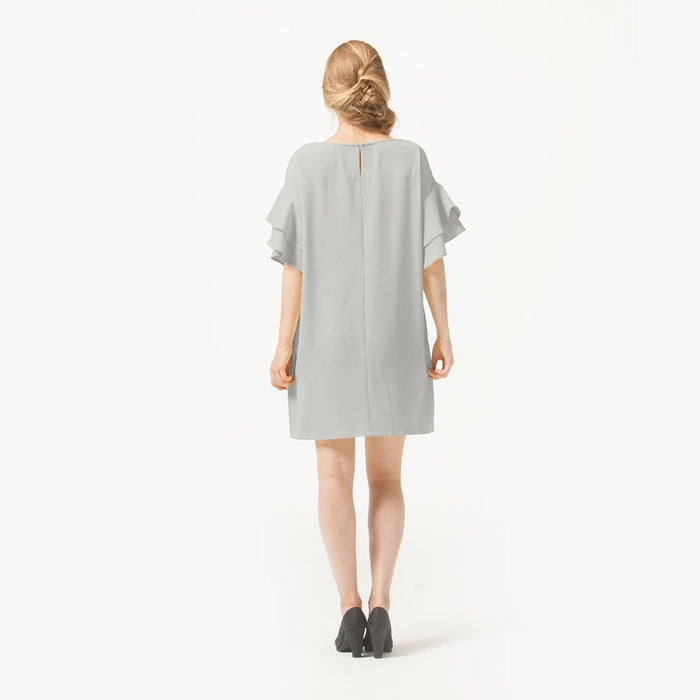 Flare Sleeve Yulia Nursing Dress Grey