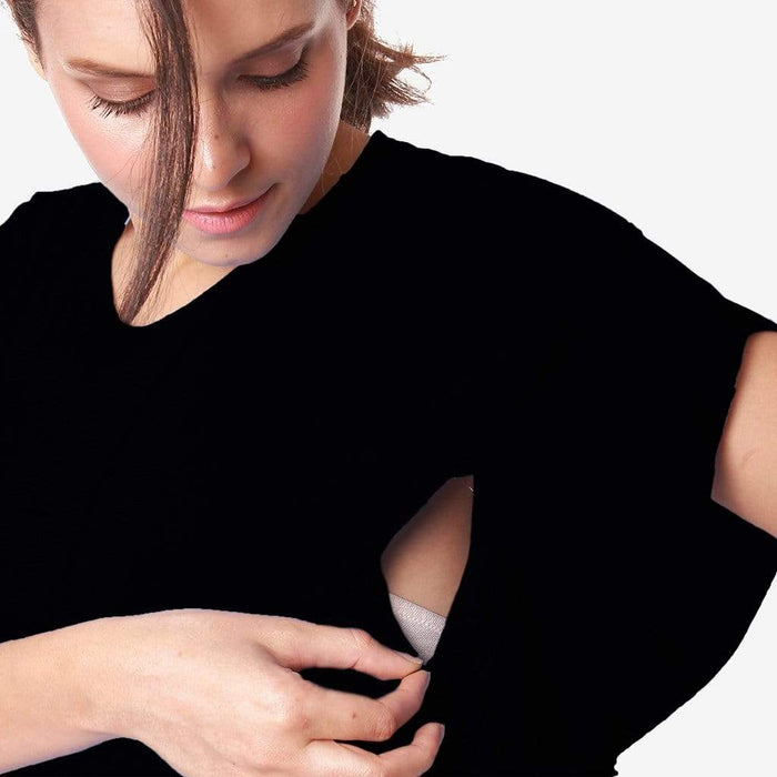 Flutter Sleeves Caela Nursing Top Black