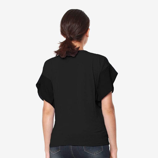 Flutter Sleeves Caela Nursing Top Black