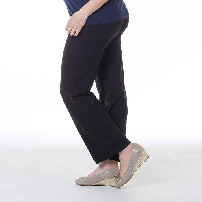 Giselle Bamboo Cotton Wide Leg Matenity Pants Black