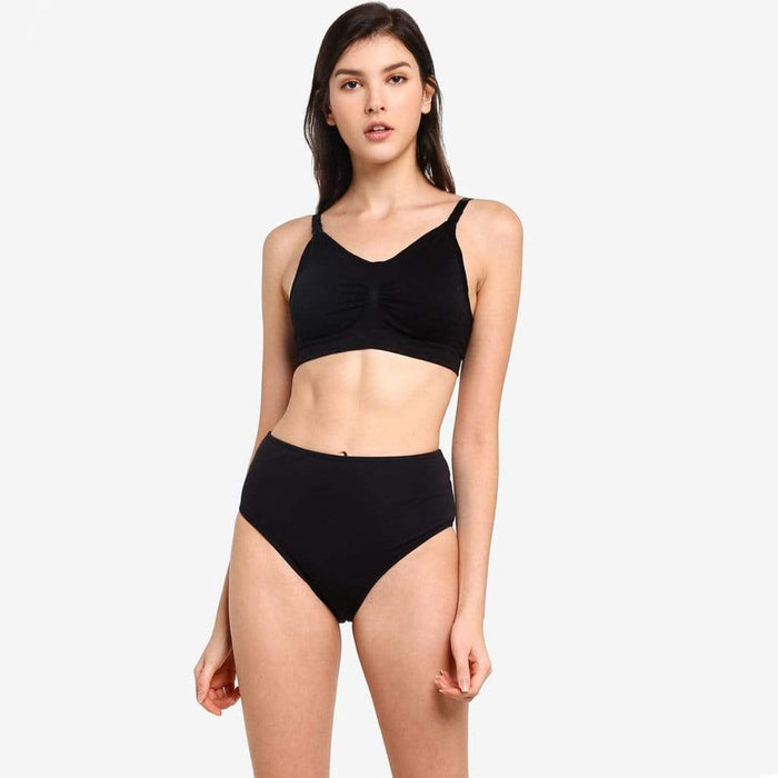 Grace Seamless Maternity & Nursing Black Bra