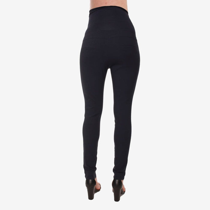 High Waist Pleated Maternity Pants Black