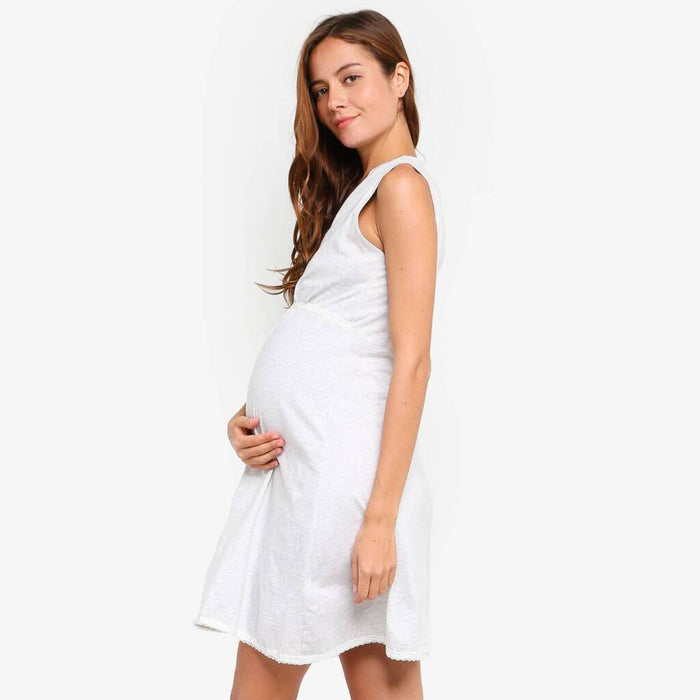 Jane Sleeveless Maternity and Nursing Sleepwear H.Grey