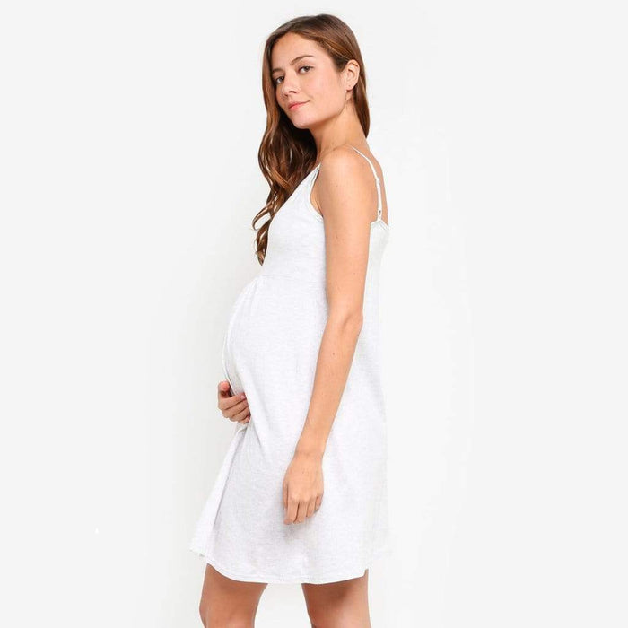 Jenna Sleeveless Nursing Dress H.Grey
