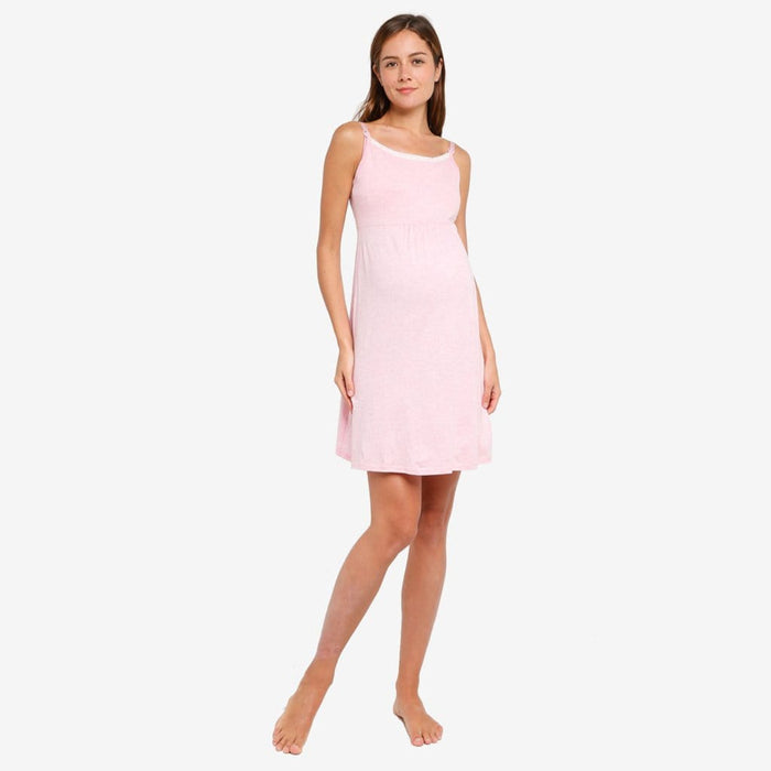 Jenna Sleeveless Maternity and Nursing Gown H.Pink